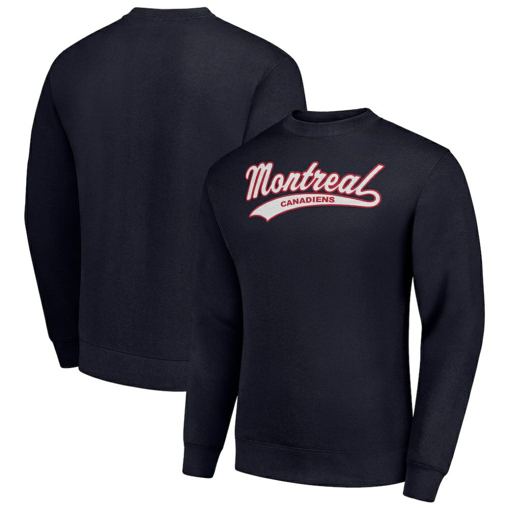NHL Montreal Canadiens Starter  Tailsweep City Pullover Sweatshirt - Navy