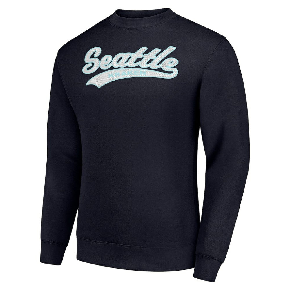 NHL Seattle Kraken Starter  Tailsweep City Pullover Sweatshirt - Navy