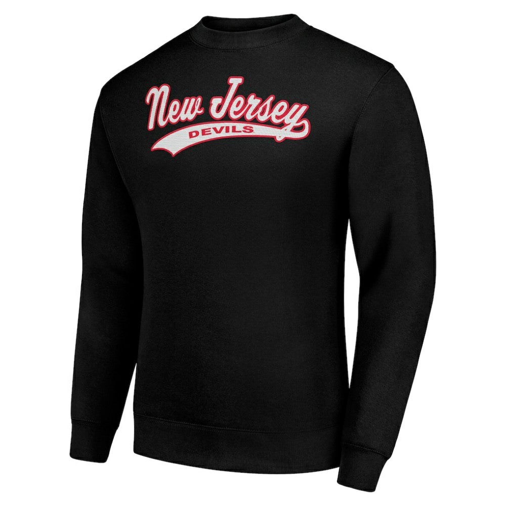 NHL New Jersey Devils Starter  Tailsweep City Pullover Sweatshirt - Black