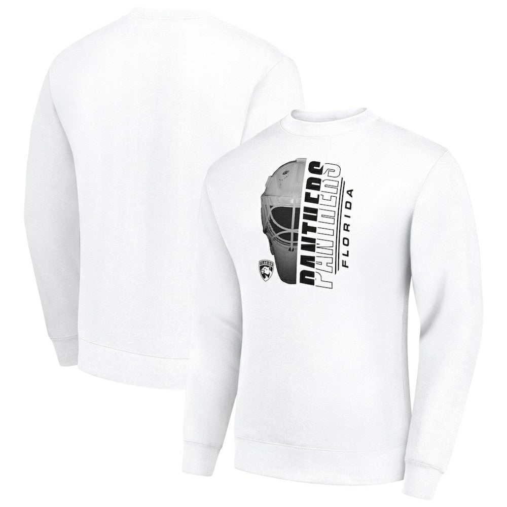NHL Florida Panthers Starter  Half Helmet Team Logo Pullover Sweatshirt - White