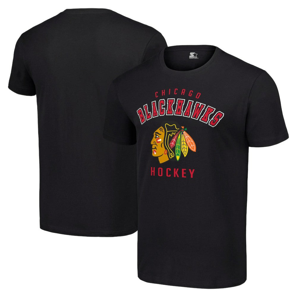 NHL Chicago Blackhawks Starter Logo T-Shirt - Black