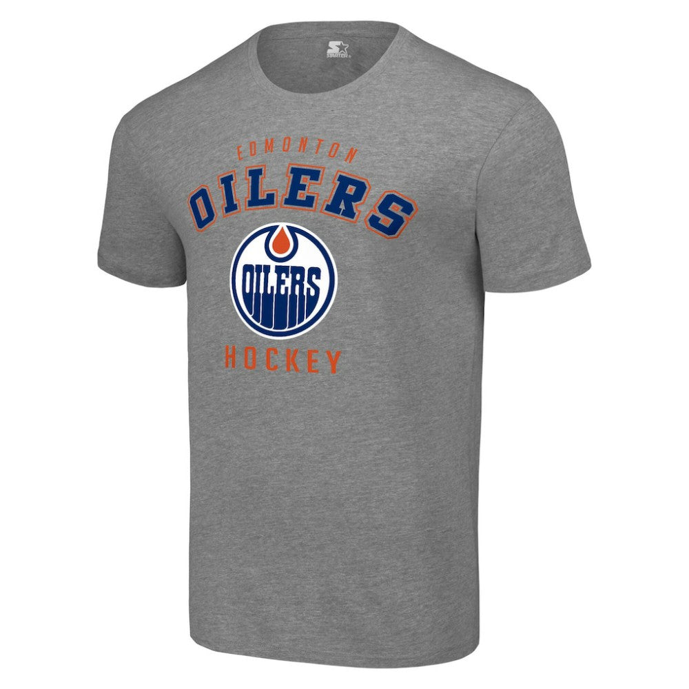 NHL Edmonton Oilers Starter Logo T-Shirt - Heather Gray