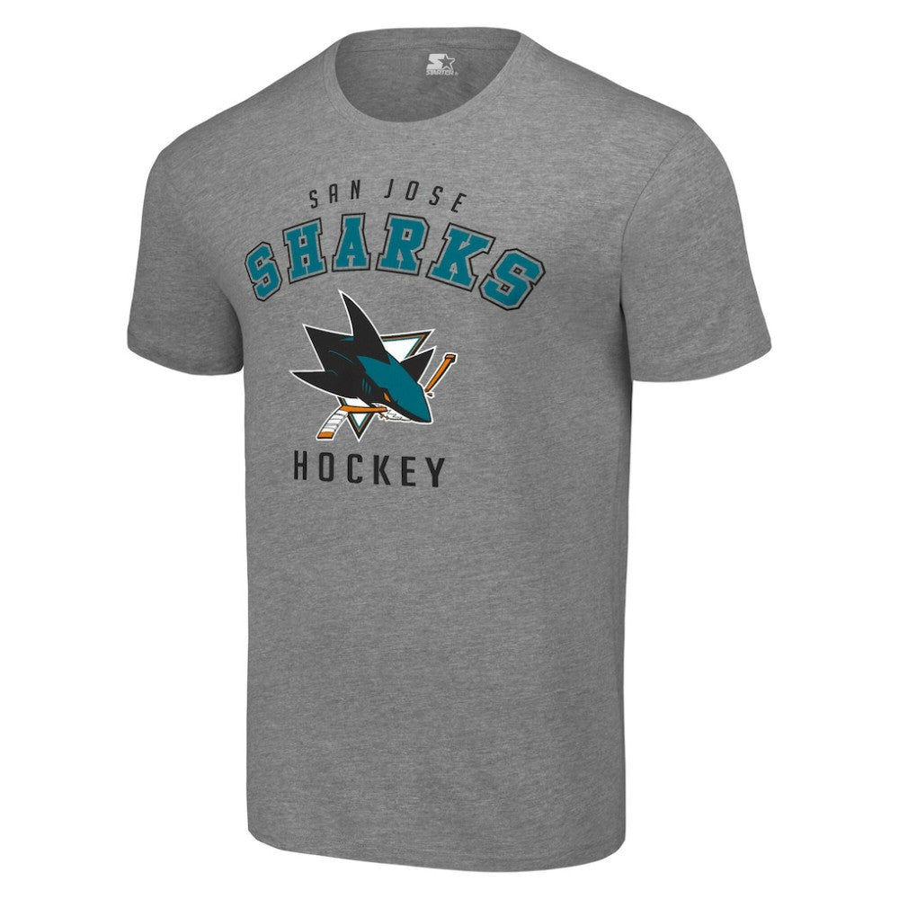 NHL San Jose Sharks Starter Logo T-Shirt - Heather Gray