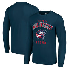 NHL Columbus Blue Jackets Starter Logo Long Sleeve T-Shirt - Navy
