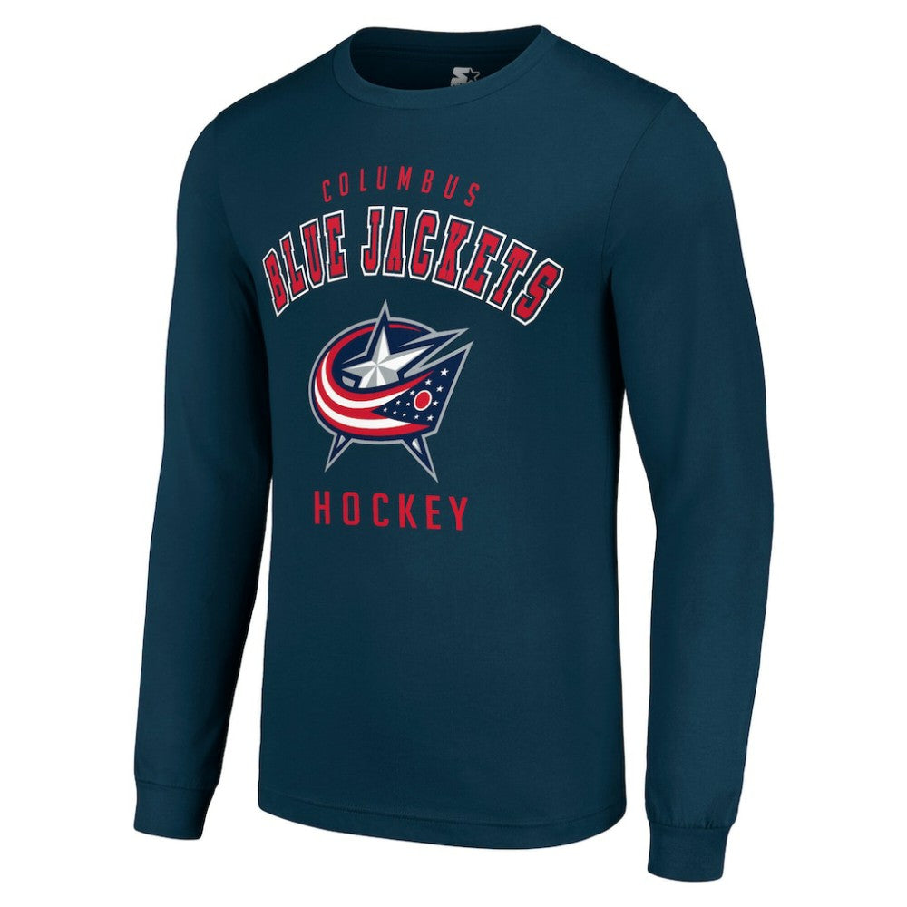 NHL Columbus Blue Jackets Starter Logo Long Sleeve T-Shirt - Navy
