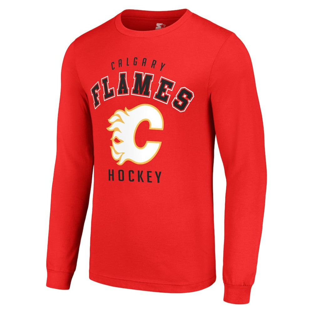 NHL Calgary Flames Starter Logo Long Sleeve T-Shirt - Red
