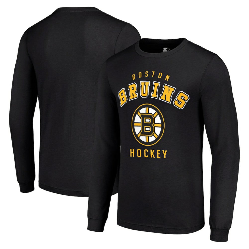 NHL Boston Bruins Starter Logo Long Sleeve T-Shirt - Black