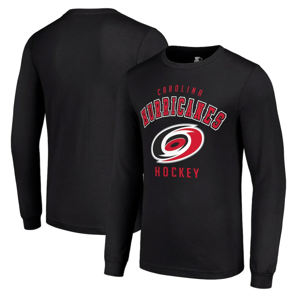 NHL Carolina Hurricanes Starter Logo Long Sleeve T-Shirt - Black