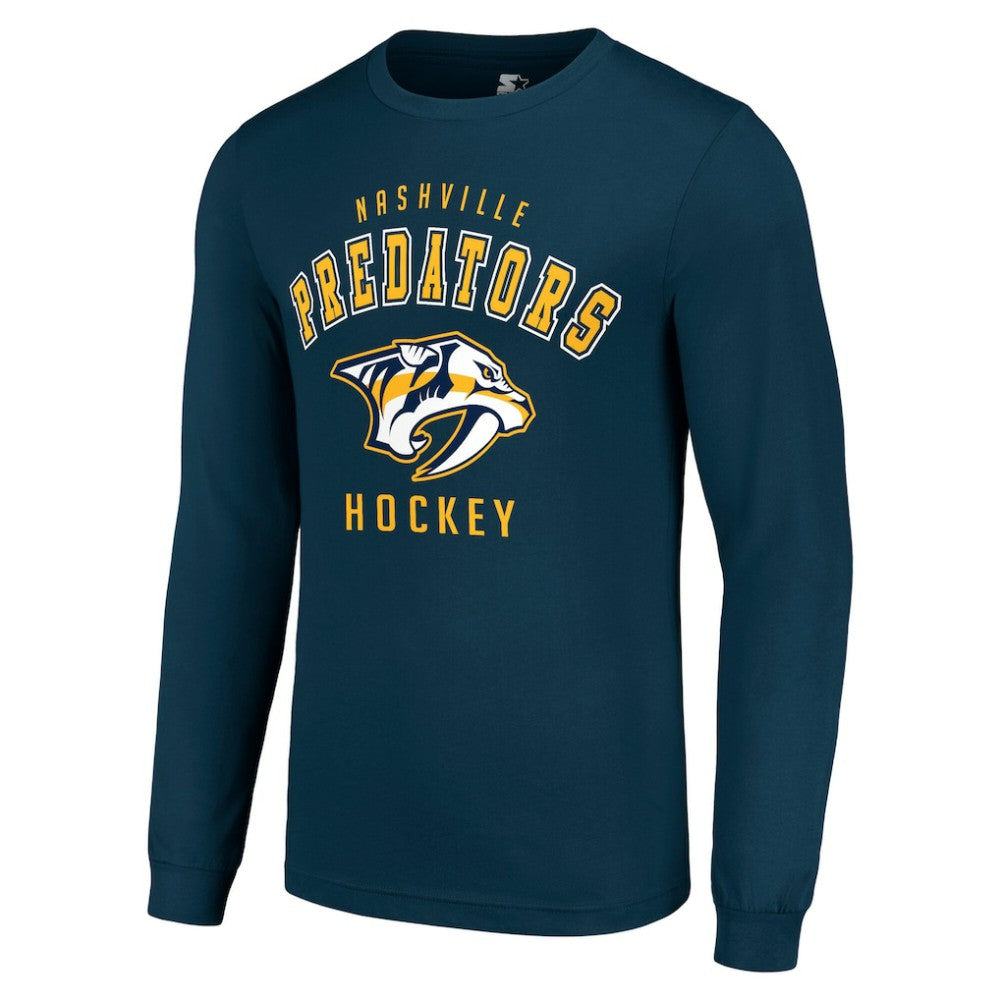 NHL Nashville Predators Starter Logo Long Sleeve T-Shirt - Navy