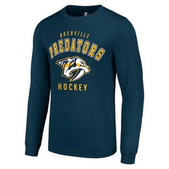 NHL Nashville Predators Starter Logo Long Sleeve T-Shirt - Navy
