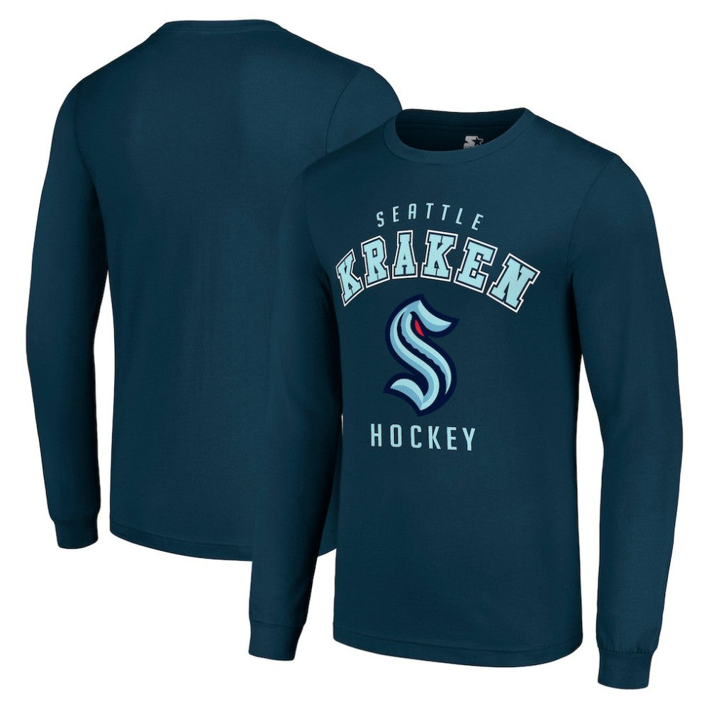 NHL Seattle Kraken Starter Logo Long Sleeve T-Shirt - Navy
