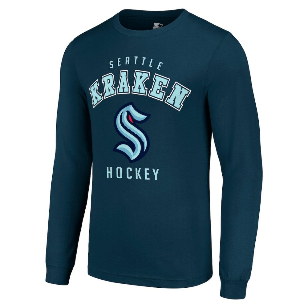 NHL Seattle Kraken Starter Logo Long Sleeve T-Shirt - Navy