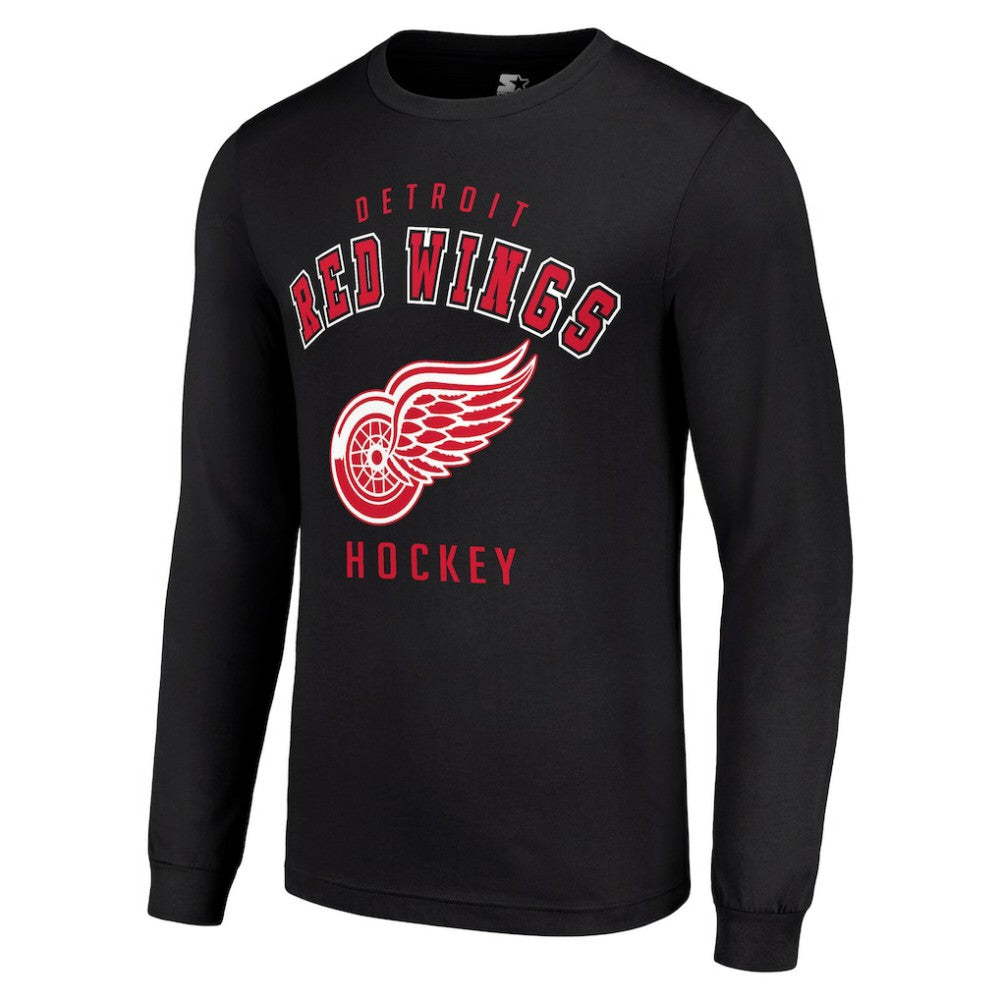 NHL Detroit Red Wings Starter Logo Long Sleeve T-Shirt - Black