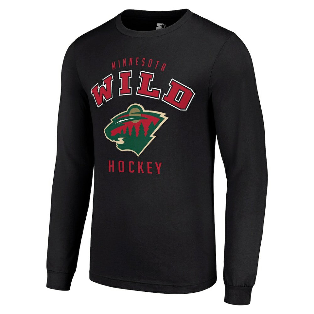 NHL Minnesota Wild Starter Logo Long Sleeve T-Shirt - Black