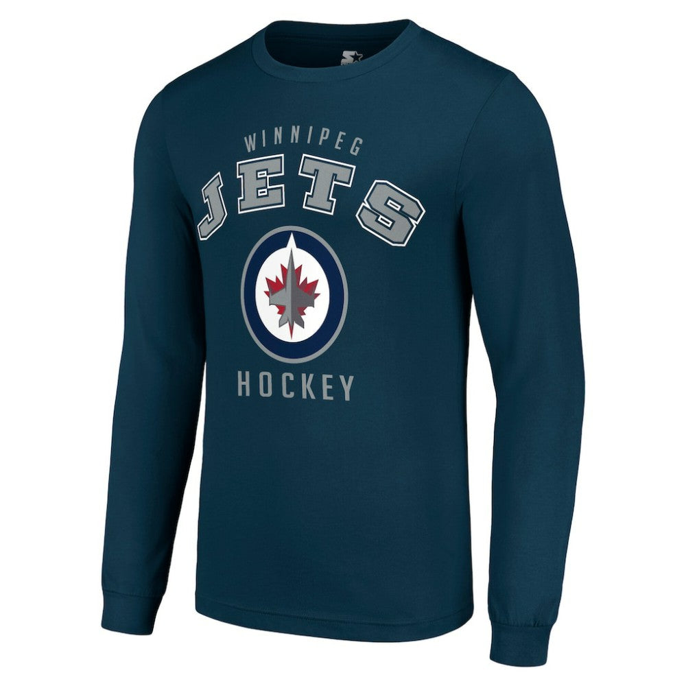 NHL Winnipeg Jets Starter Logo Long Sleeve T-Shirt - Navy