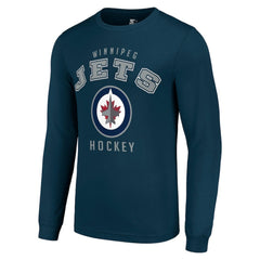 NHL Winnipeg Jets Starter Logo Long Sleeve T-Shirt - Navy