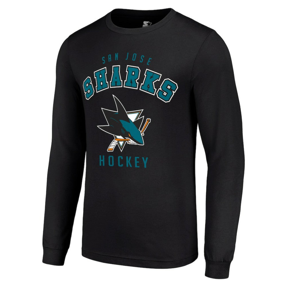 NHL San Jose Sharks Starter Logo Long Sleeve T-Shirt - Black