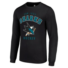 NHL San Jose Sharks Starter Logo Long Sleeve T-Shirt - Black