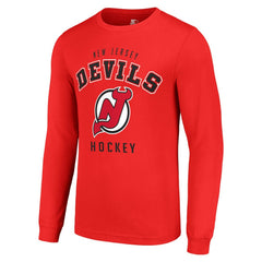 NHL New Jersey Devils Starter Logo Long Sleeve T-Shirt - Red