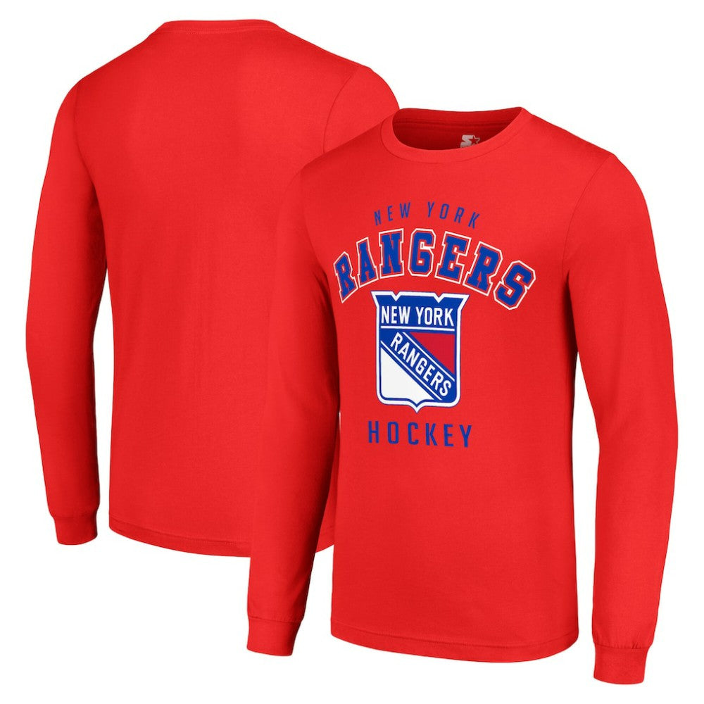 NHL New York Rangers Starter Logo Long Sleeve T-Shirt - Red