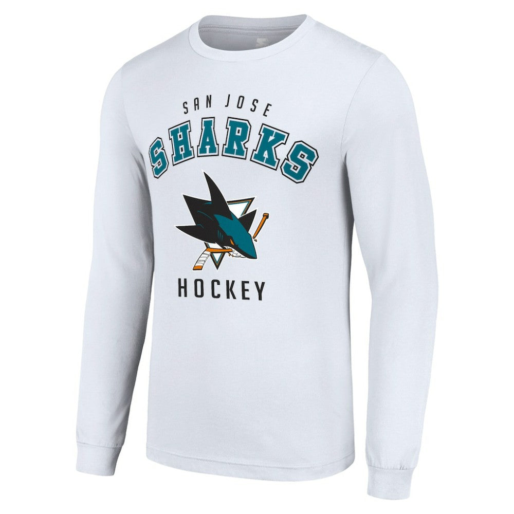 NHL San Jose Sharks Starter Logo Long Sleeve T-Shirt - White