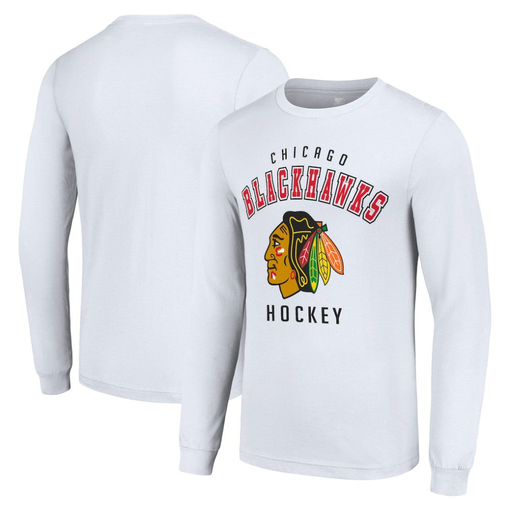 NHL Chicago Blackhawks Starter Logo Long Sleeve T-Shirt - White