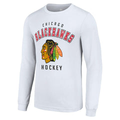 NHL Chicago Blackhawks Starter Logo Long Sleeve T-Shirt - White