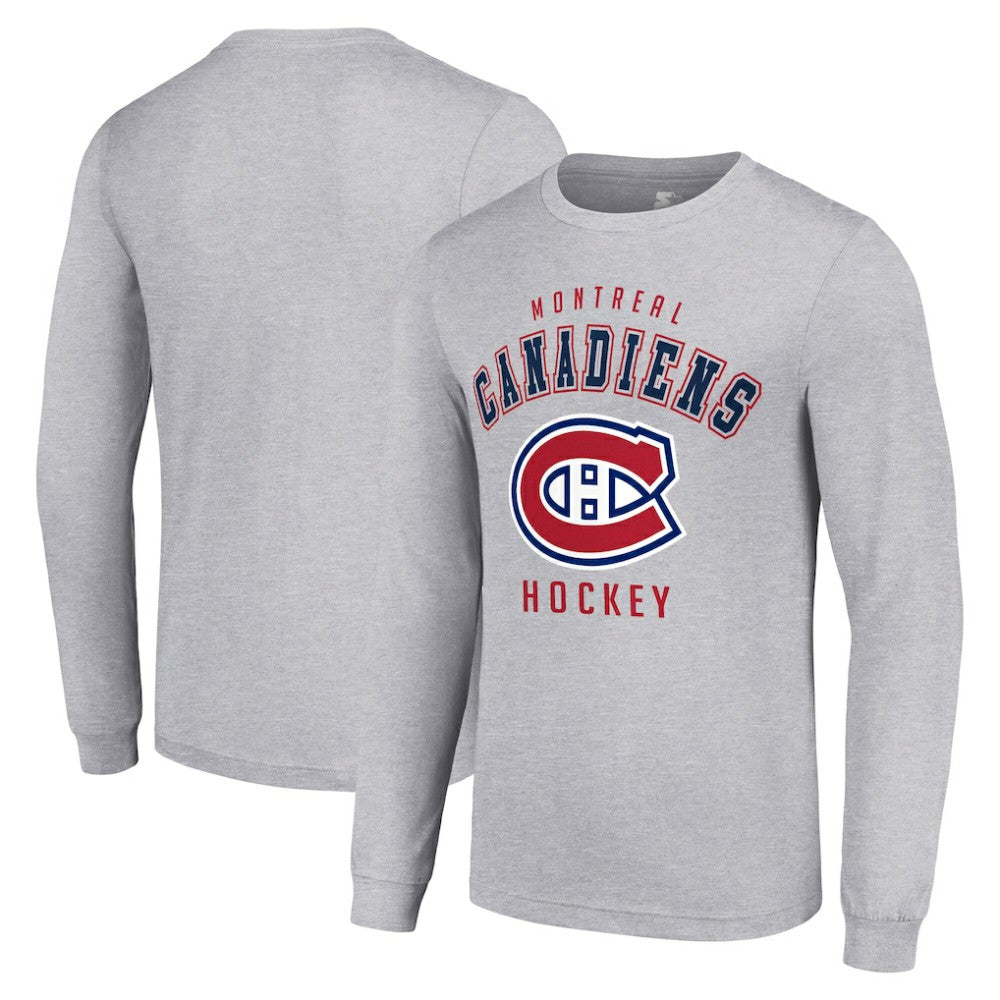 NHL Montreal Canadiens Starter Logo Long Sleeve T-Shirt - Heather Gray