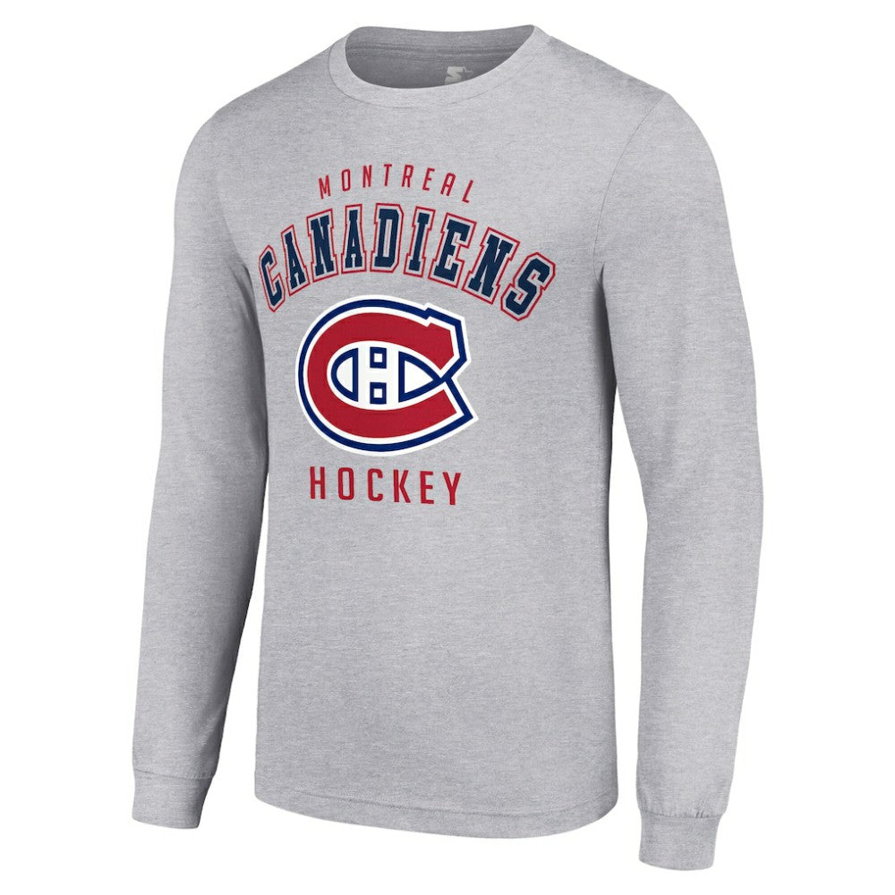 NHL Montreal Canadiens Starter Logo Long Sleeve T-Shirt - Heather Gray