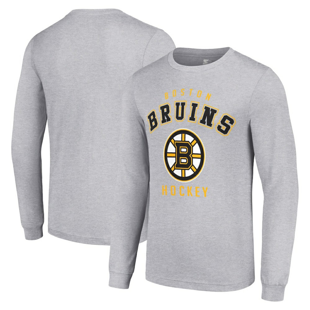 NHL Boston Bruins Starter Logo Long Sleeve T-Shirt - Heather Gray