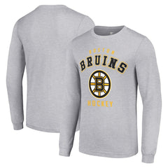 NHL Boston Bruins Starter Logo Long Sleeve T-Shirt - Heather Gray