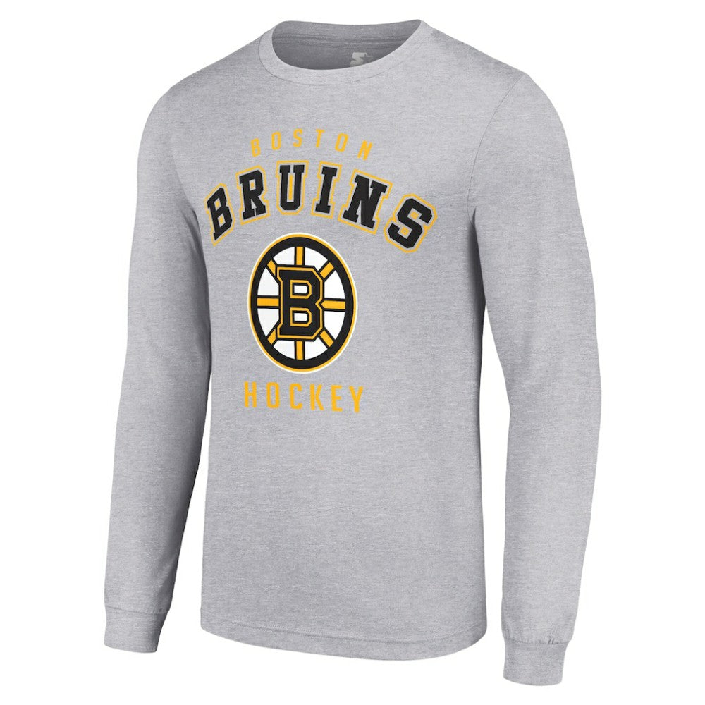 NHL Boston Bruins Starter Logo Long Sleeve T-Shirt - Heather Gray