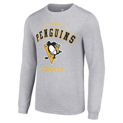 NHL Pittsburgh Penguins Starter Logo Long Sleeve T-Shirt - Heather Gray