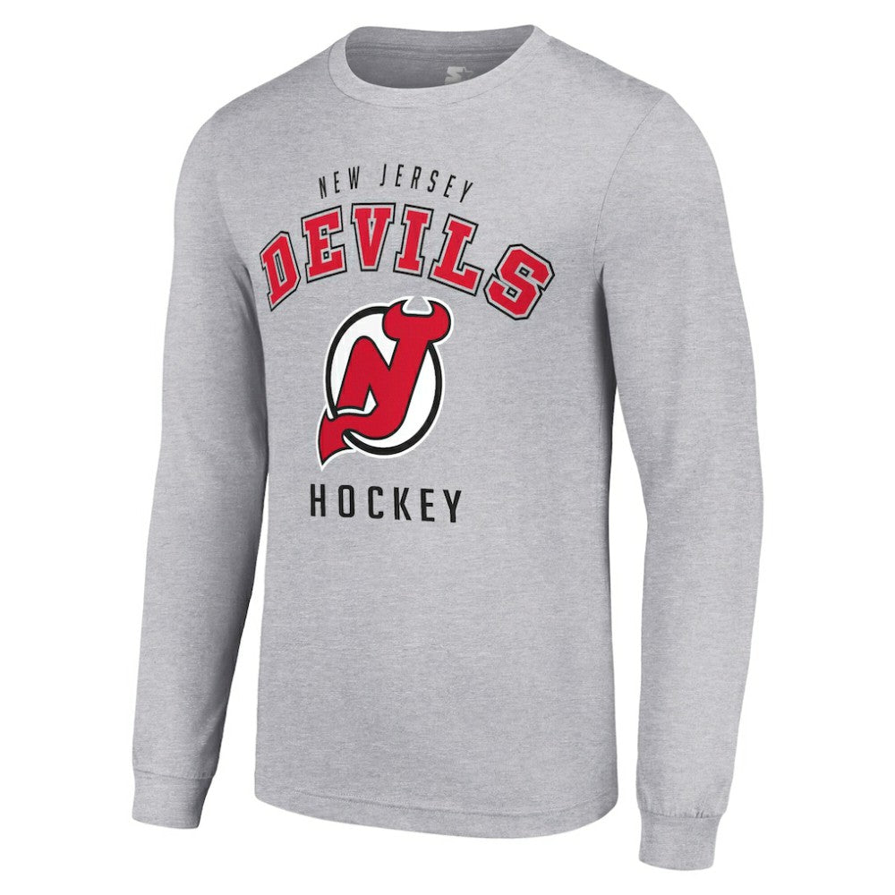 NHL New Jersey Devils Starter Logo Long Sleeve T-Shirt - Heather Gray