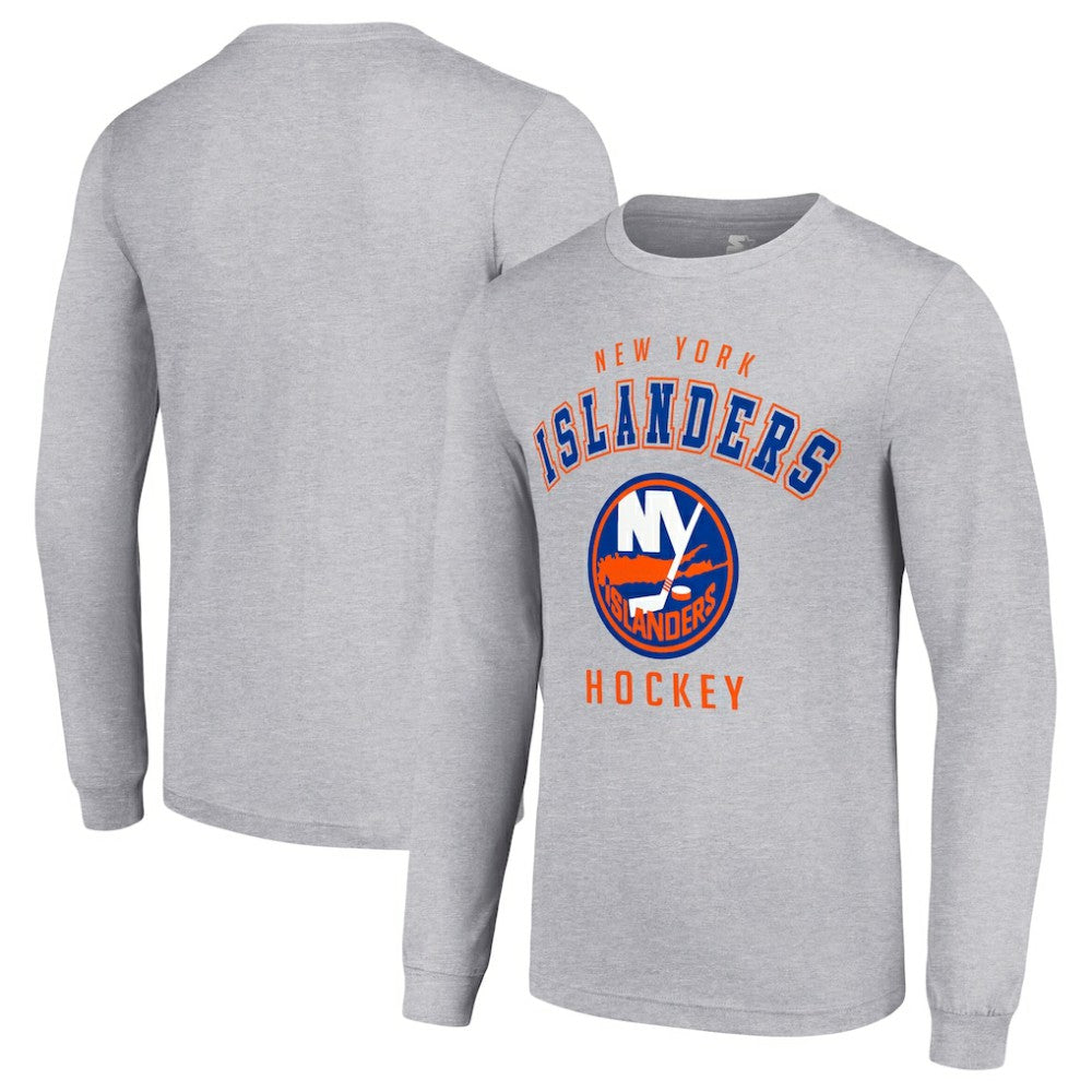 NHL New York Islanders Starter Logo Long Sleeve T-Shirt - Heather Gray