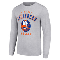 NHL New York Islanders Starter Logo Long Sleeve T-Shirt - Heather Gray