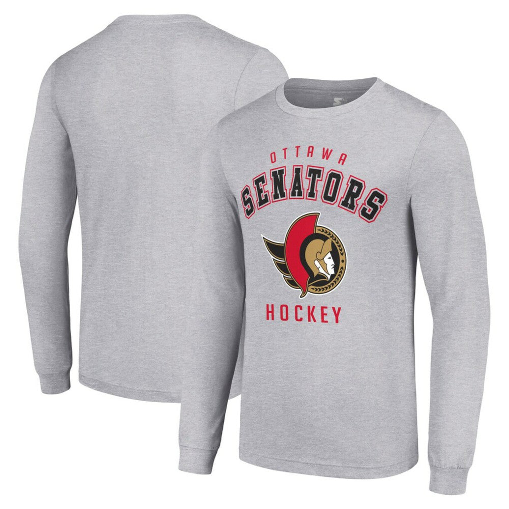 NHL Ottawa Senators Starter Logo Long Sleeve T-Shirt - Heather Gray