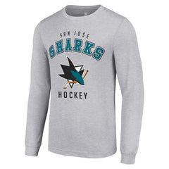 NHL San Jose Sharks Starter Logo Long Sleeve T-Shirt - Heather Gray