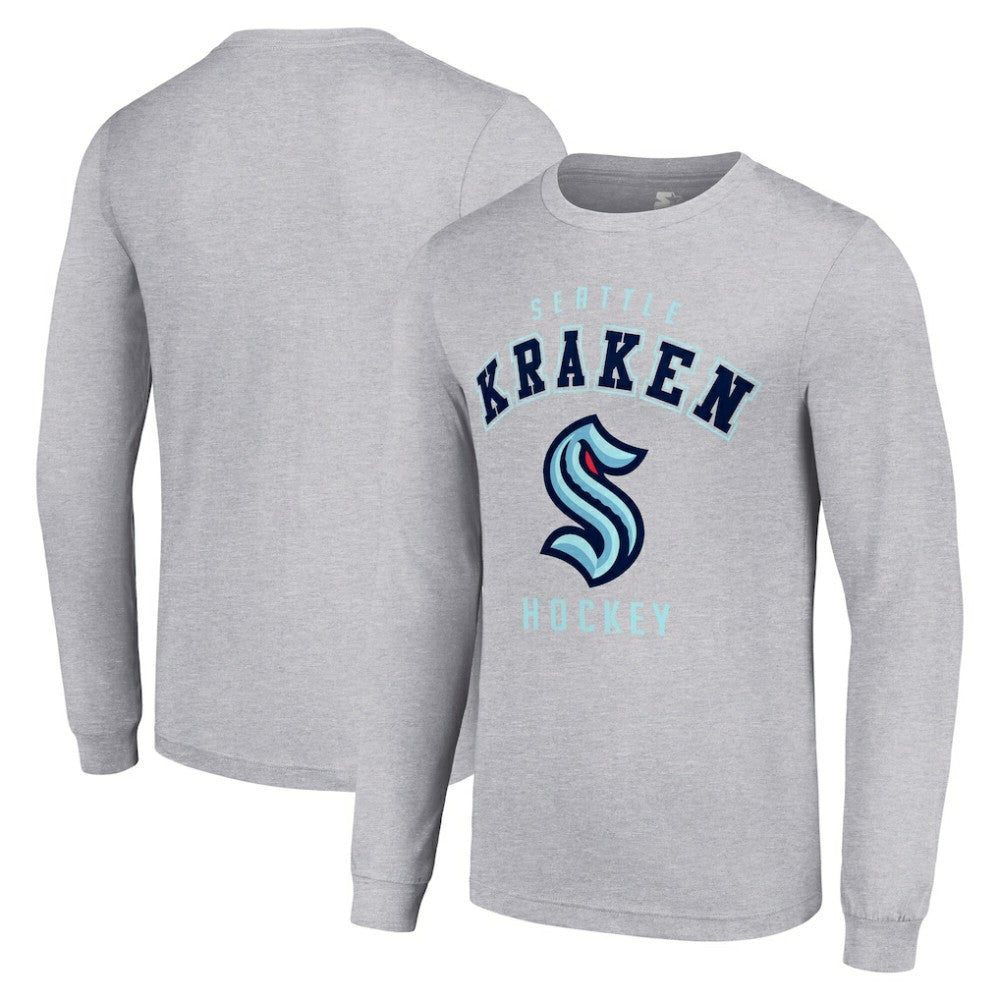 NHL Seattle Kraken Starter Logo Long Sleeve T-Shirt - Heather Gray