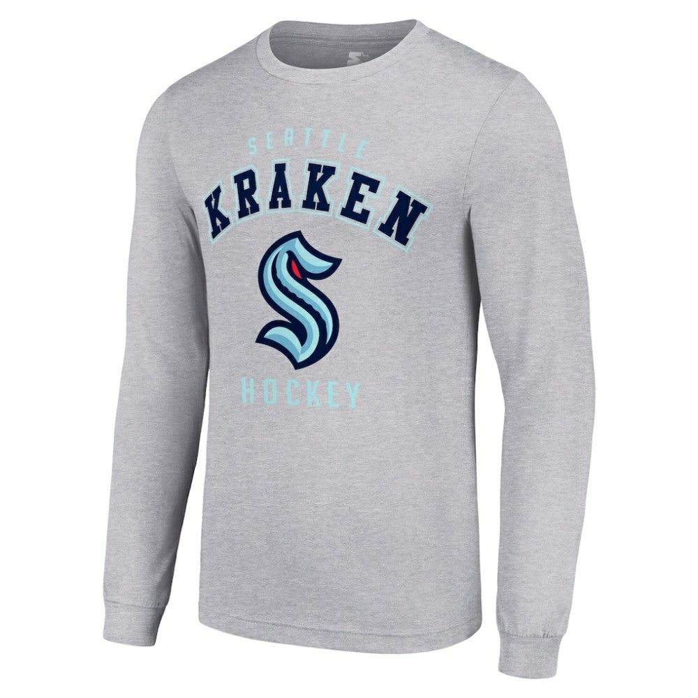 NHL Seattle Kraken Starter Logo Long Sleeve T-Shirt - Heather Gray