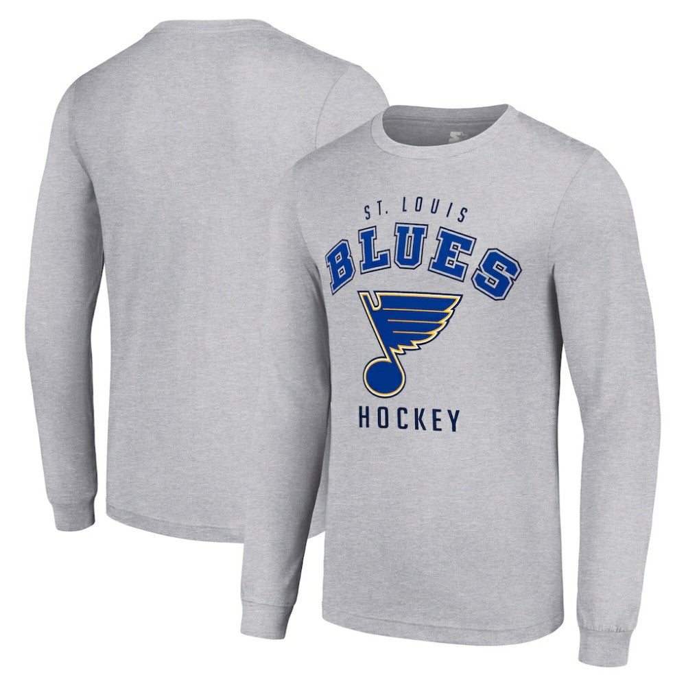 NHL St. Louis Blues Starter Logo Long Sleeve T-Shirt - Heather Gray