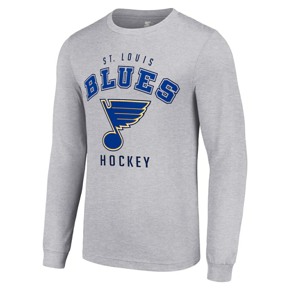 NHL St. Louis Blues Starter Logo Long Sleeve T-Shirt - Heather Gray