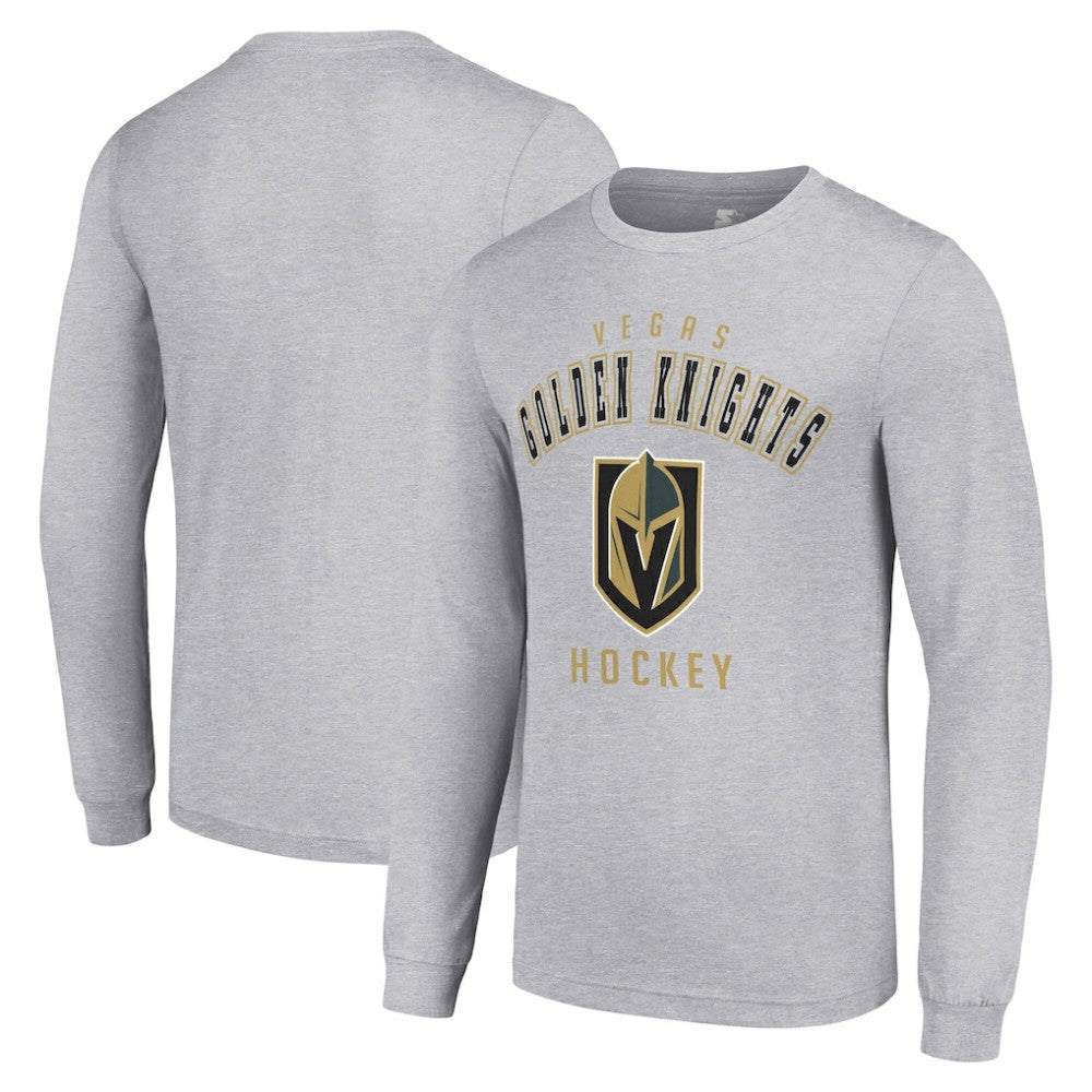NHL Vegas Golden Knights Starter Logo Long Sleeve T-Shirt - Heather Gray