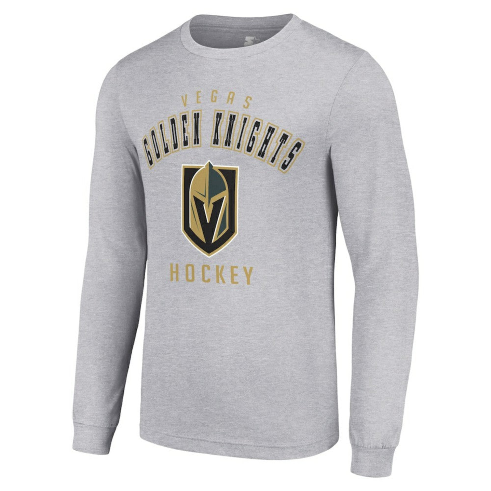 NHL Vegas Golden Knights Starter Logo Long Sleeve T-Shirt - Heather Gray