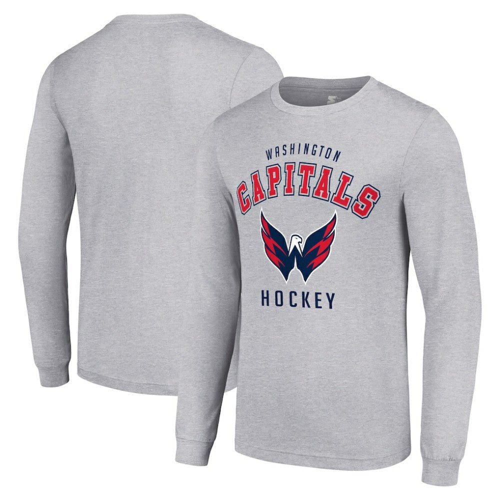 NHL Washington Capitals Starter Logo Long Sleeve T-Shirt - Heather Gray
