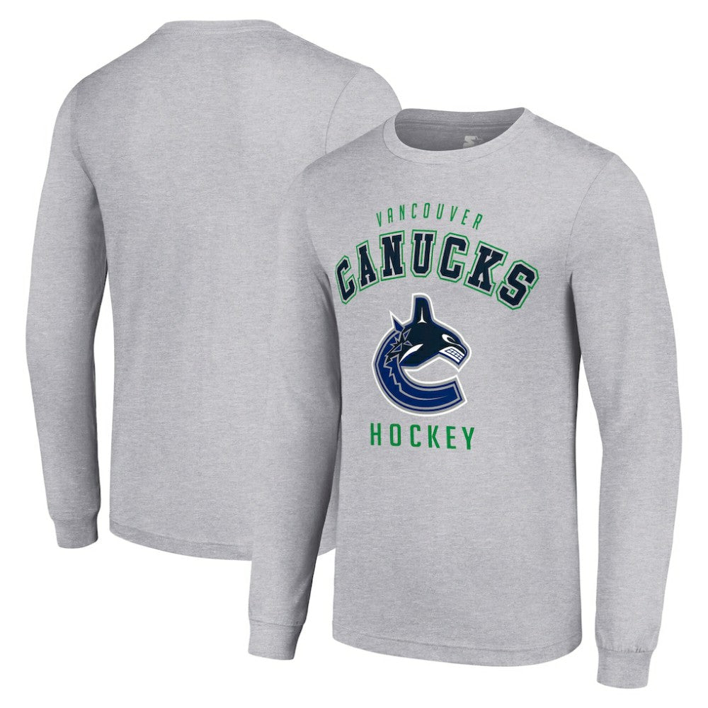 NHL Vancouver Canucks Starter Logo Long Sleeve T-Shirt - Heather Gray