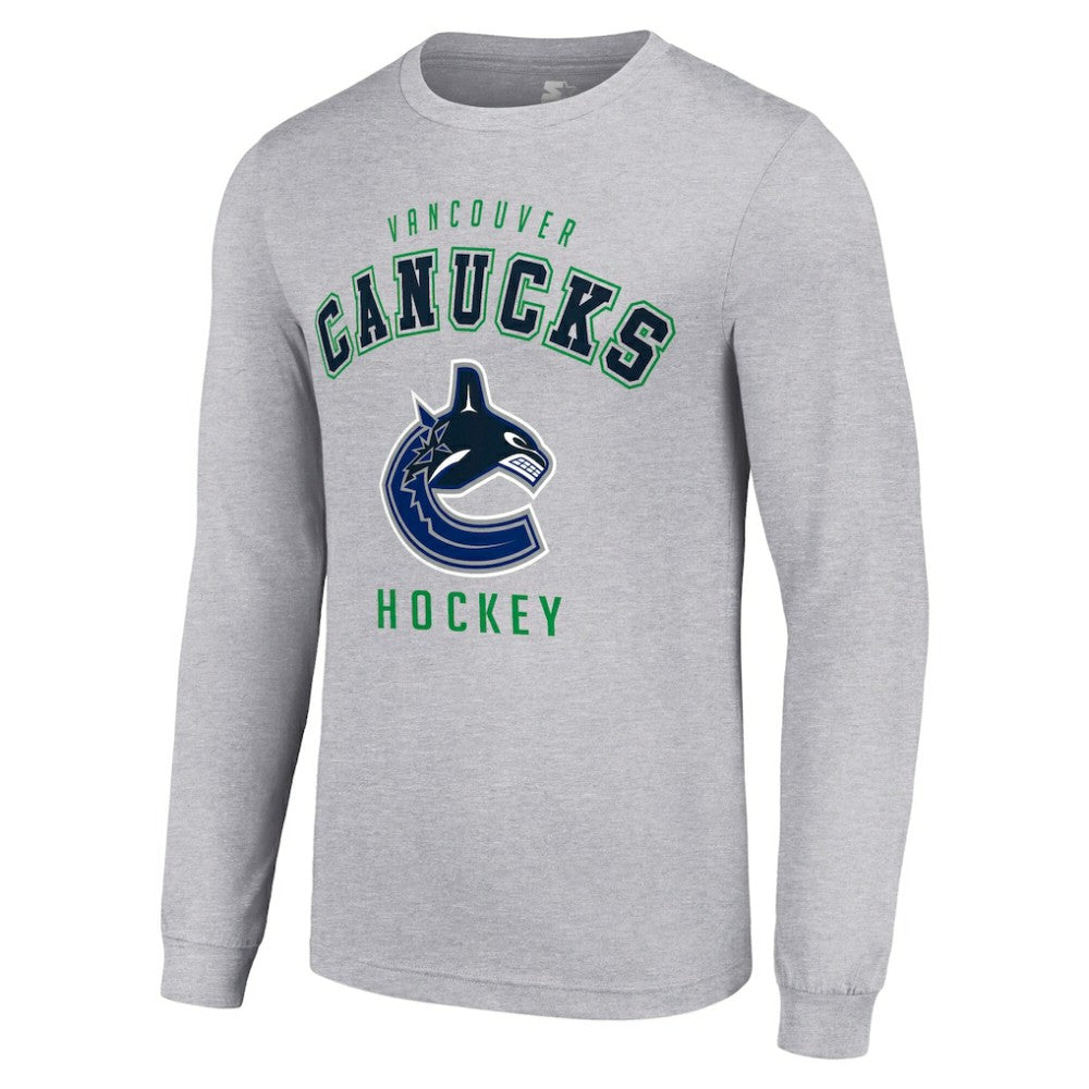 NHL Vancouver Canucks Starter Logo Long Sleeve T-Shirt - Heather Gray