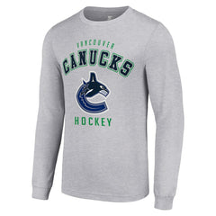 NHL Vancouver Canucks Starter Logo Long Sleeve T-Shirt - Heather Gray