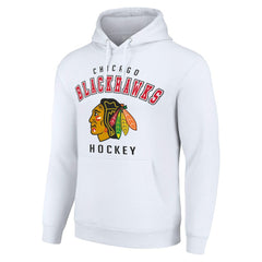 NHL Chicago Blackhawks Starter Logo Pullover Hoodie - White
