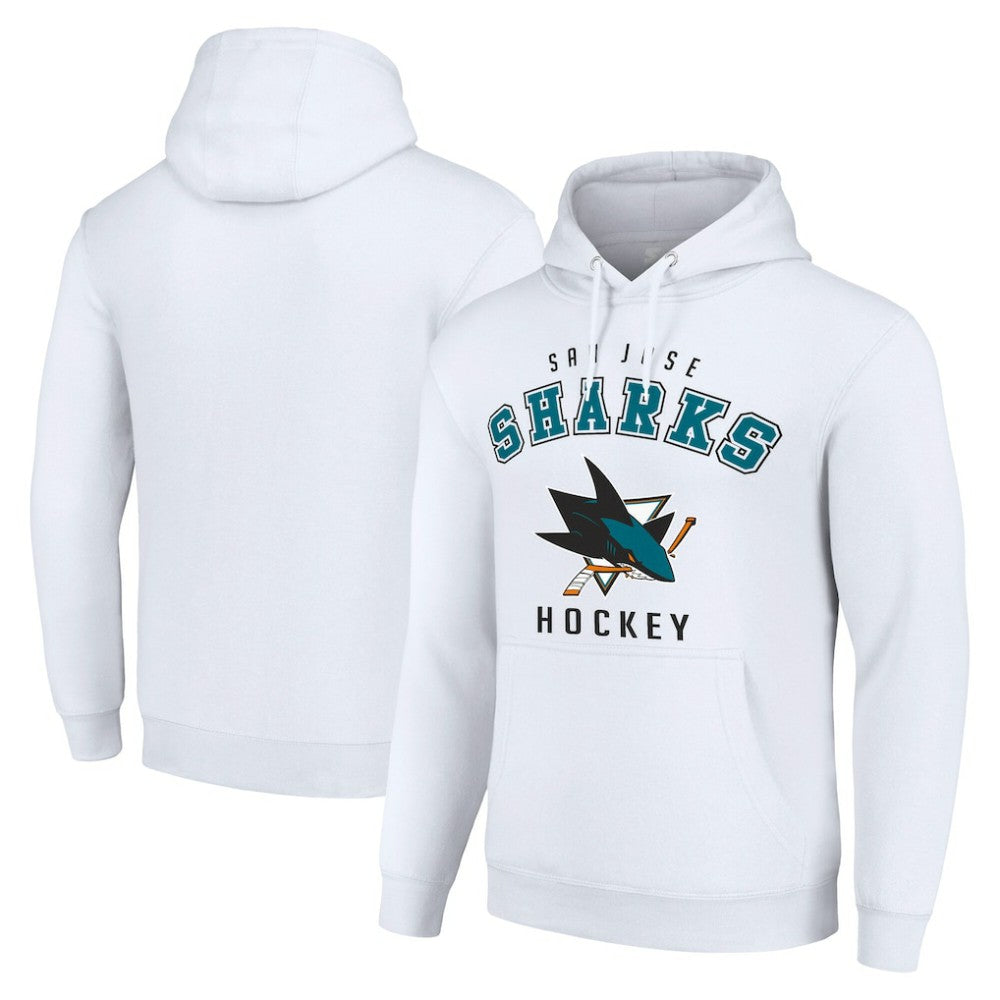 NHL San Jose Sharks Starter Logo Pullover Hoodie - White